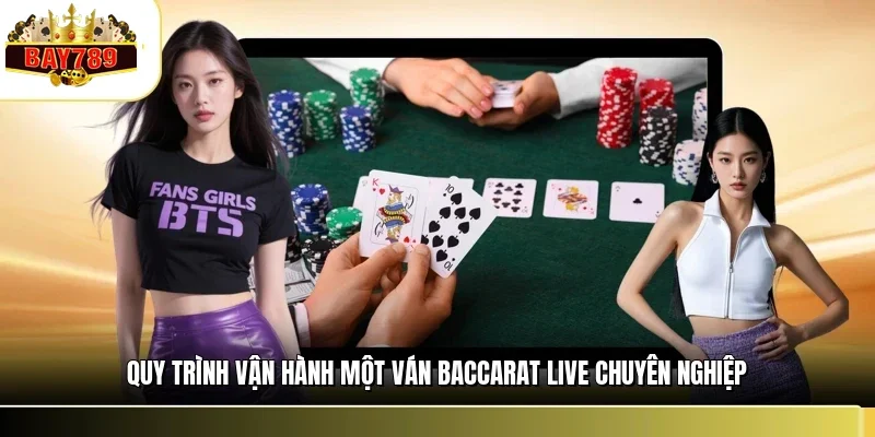 Baccarat Live BAY789 - Sảnh Cược Bài Tây Hấp Dẫn Đẳng Cấp 2 Quy trình vận hành một ván baccarat live chuyên nghiệp